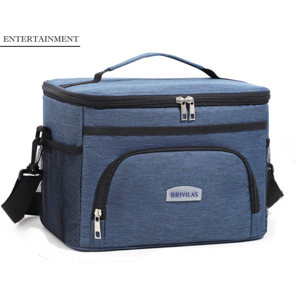 Food Storage Zipper - Portable Large Capacity Shoulder Lunch Bag