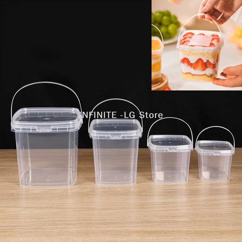 Food Storage And Containers - 10pcs Plastic 500/1000 ML Bucket For