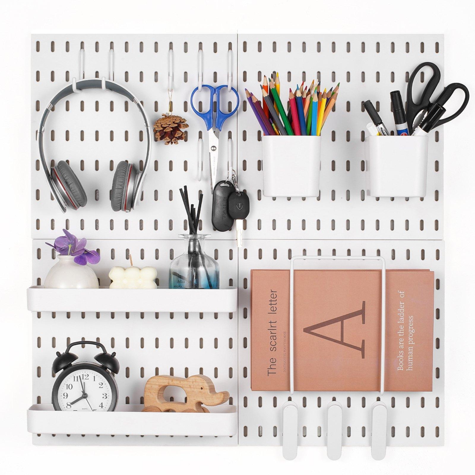 Food Storage Kits - Modular Plastic Pegboard Wall Organizer Combination