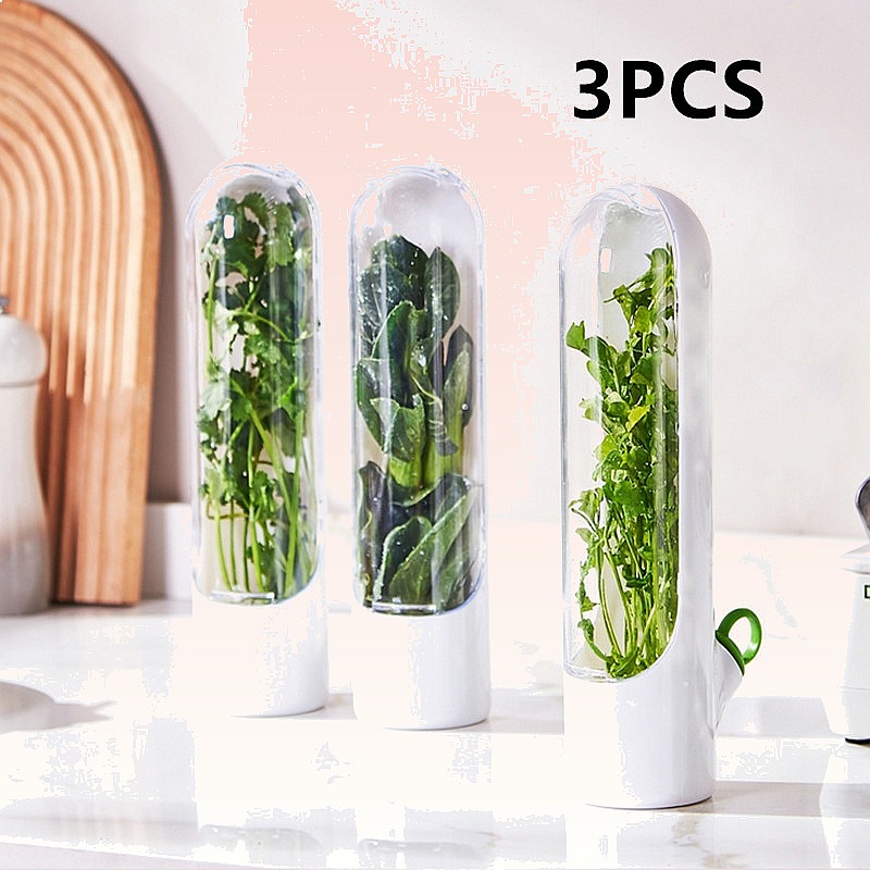 Herb Keeper Container - 1/2/3PCS Herb Saver Storage Container Fresh