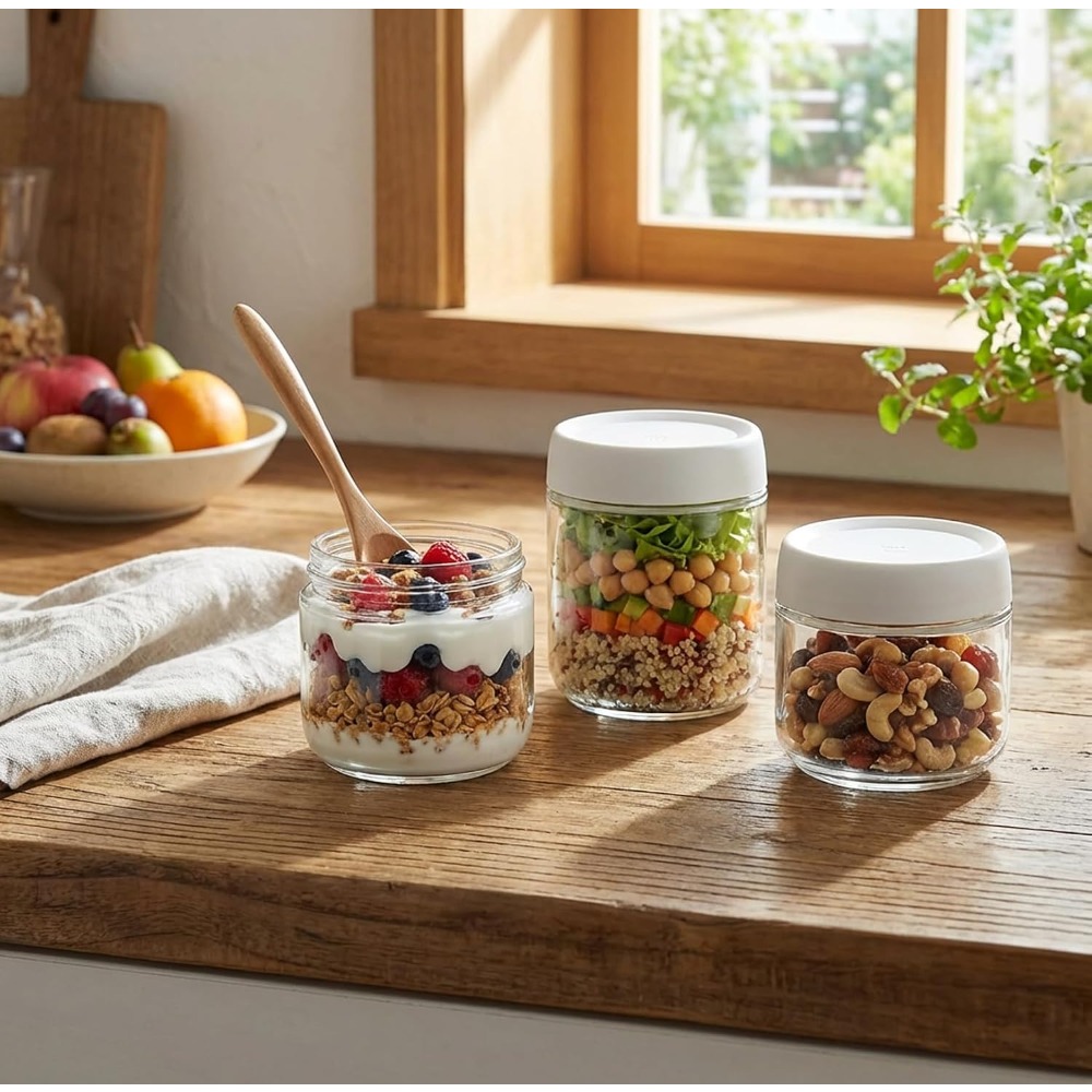3 Pack 10oz Glass Jars with Sc – обзор и цена Food Storage Glass Containers