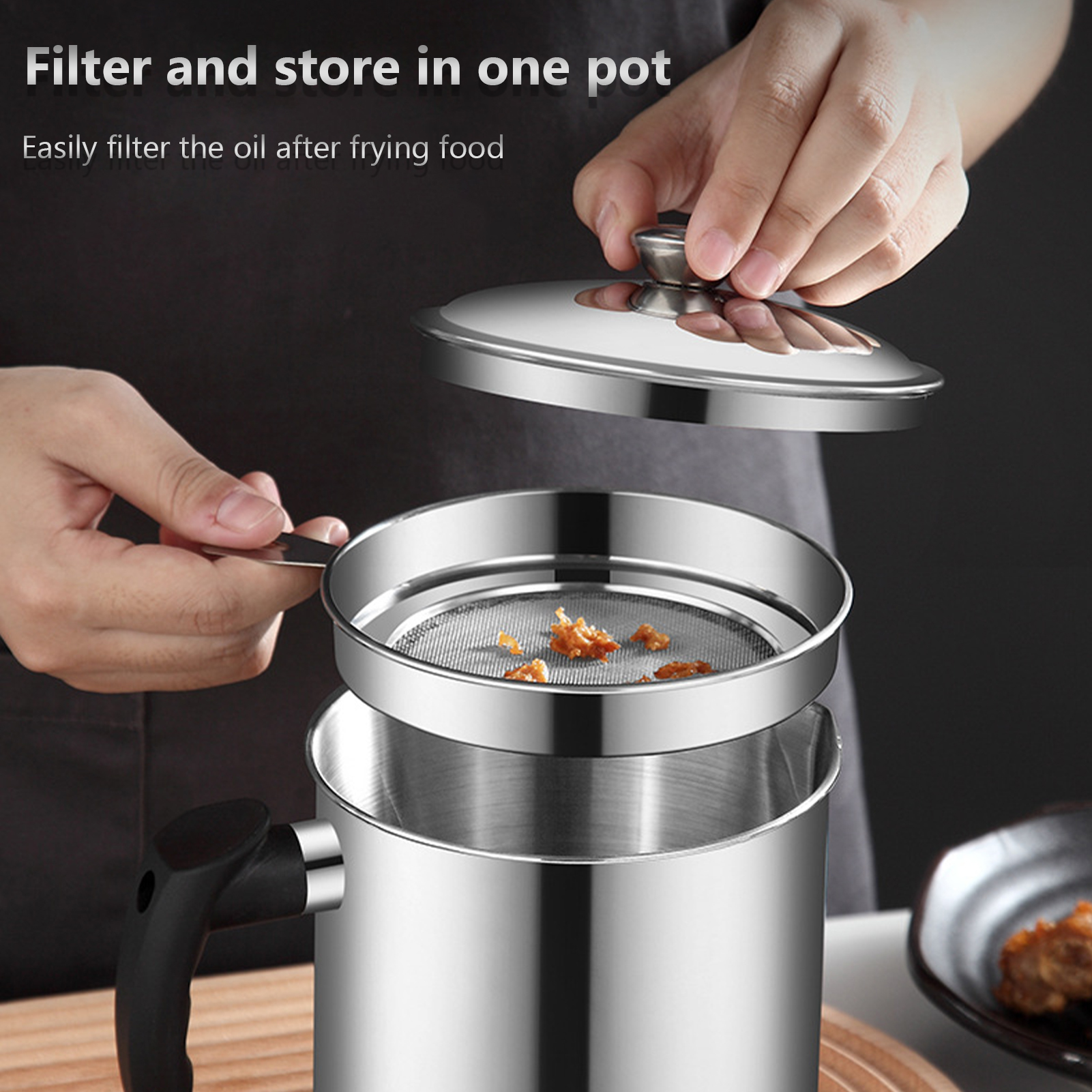 Oil Strainer Pot Stainless Ste – обзор и цена Herb Keeper Container