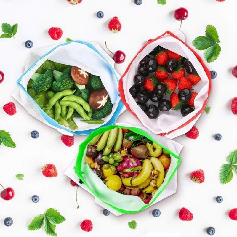 12pcs Refrigerator Keep Fresh  – обзор и цена Produce Bag Reusable Mesh