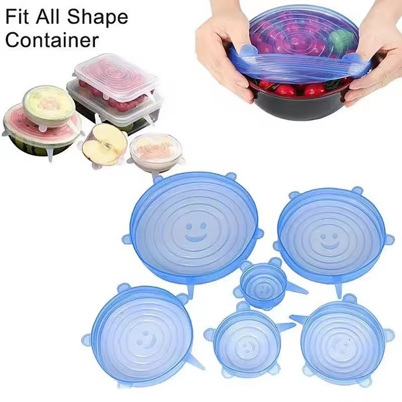 6pcs Reusable Silicone Fresh-K – обзор и цена Silicone Stretch Lid