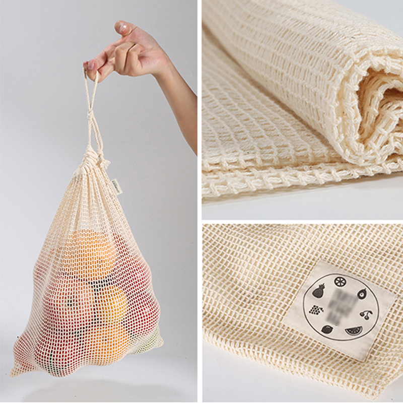 6/10 Packs Organic Cotton Reus – обзор и цена Produce Bag Reusable Mesh