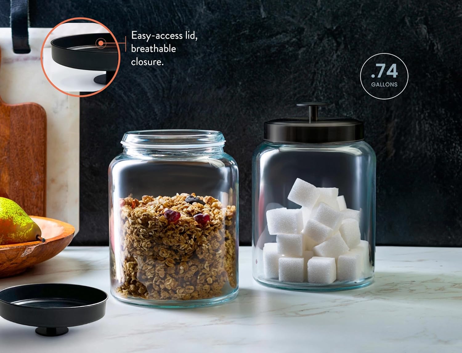 Glass Kitchen Canister Set, Fo – обзор и цена Food Storage Glass Containers