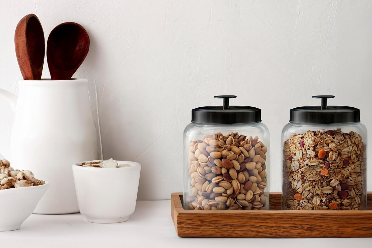 Glass Kitchen Canister Set, Fo – обзор и цена Food Storage Glass Containers
