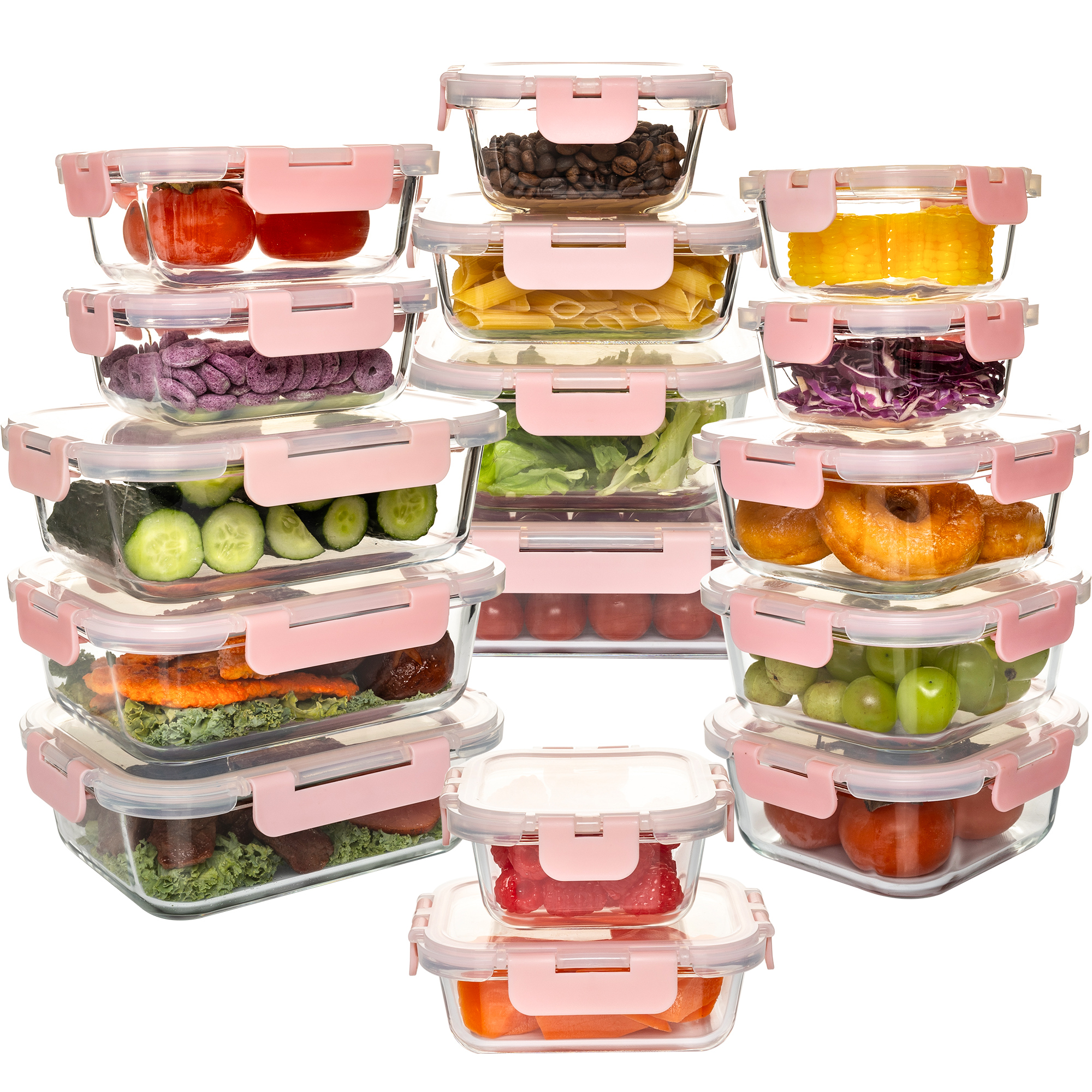 16-Piece Glass Food Storage Co – обзор и цена Food Storage Glass Containers