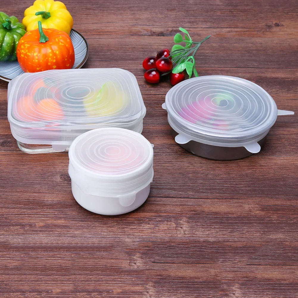2PCS Silicone Covers Adaptable – обзор и цена Silicone Stretch Lid