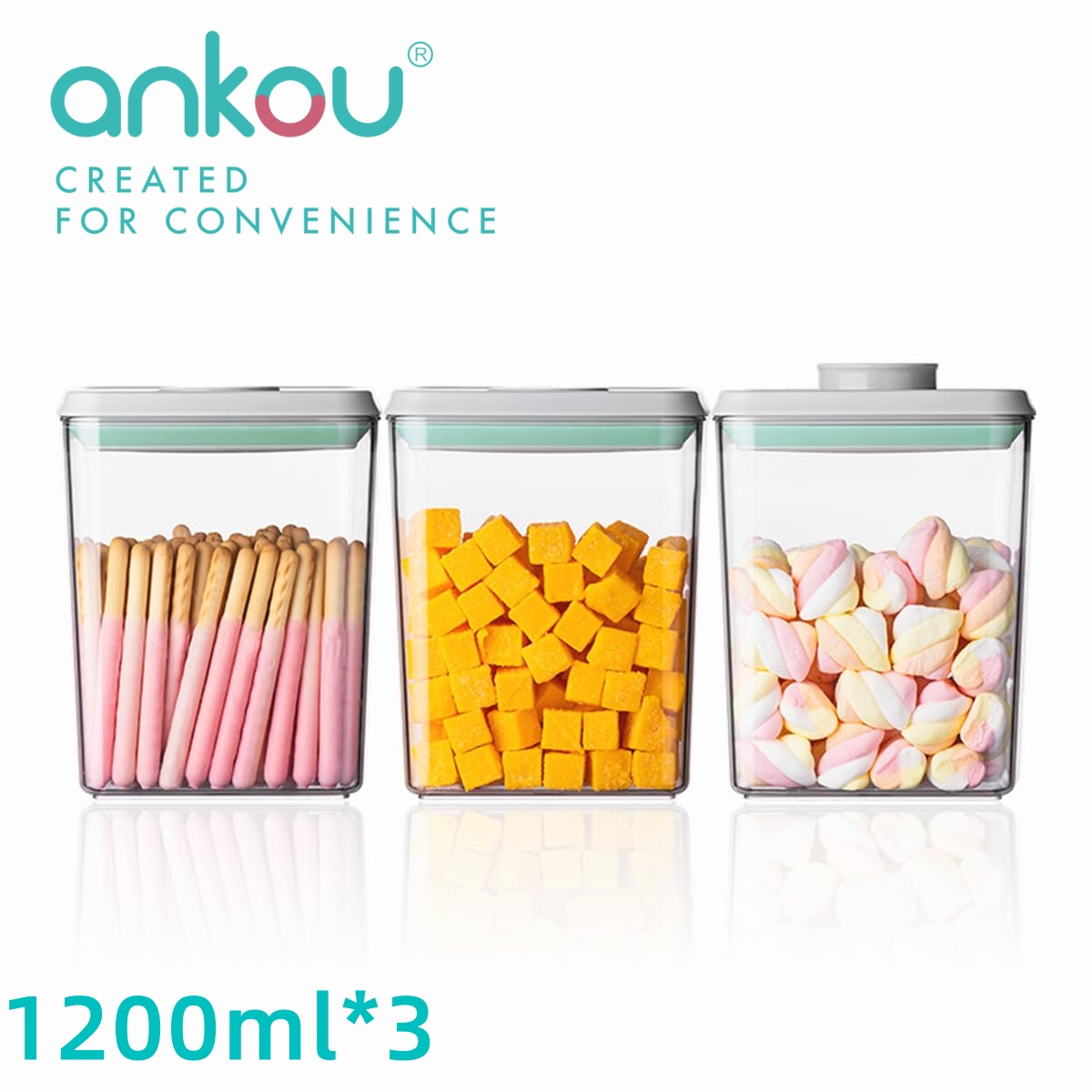 Ankou 3Pcs 1.2L Pop Airtight F – обзор и цена Food Storage Organization