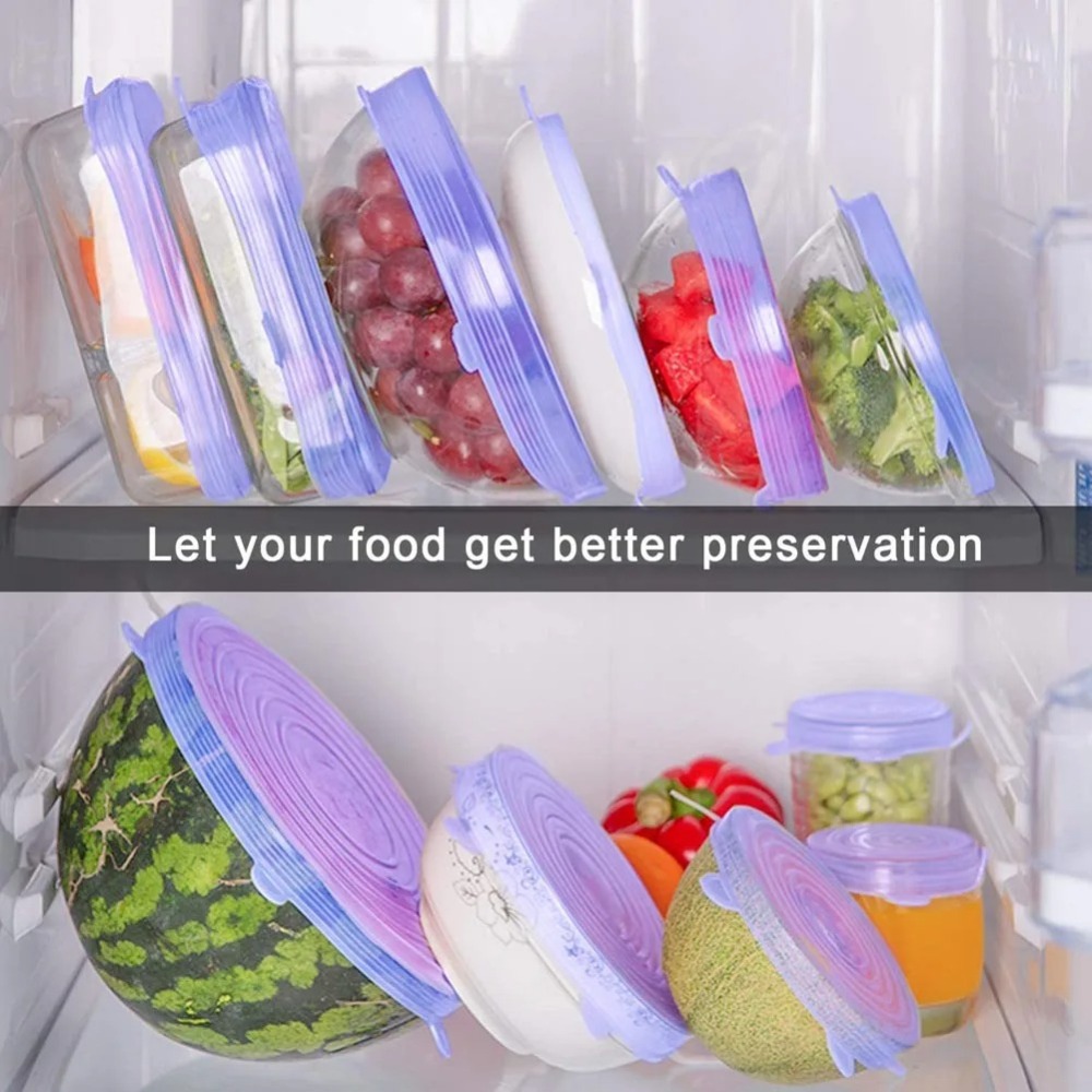 6PCS Food Reusable Fresh-keepi – обзор и цена Silicone Stretch Lid
