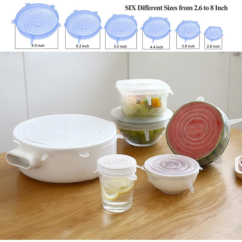 12 Pack Silicone Stretch Lids  – обзор и цена Silicone Stretch Lid