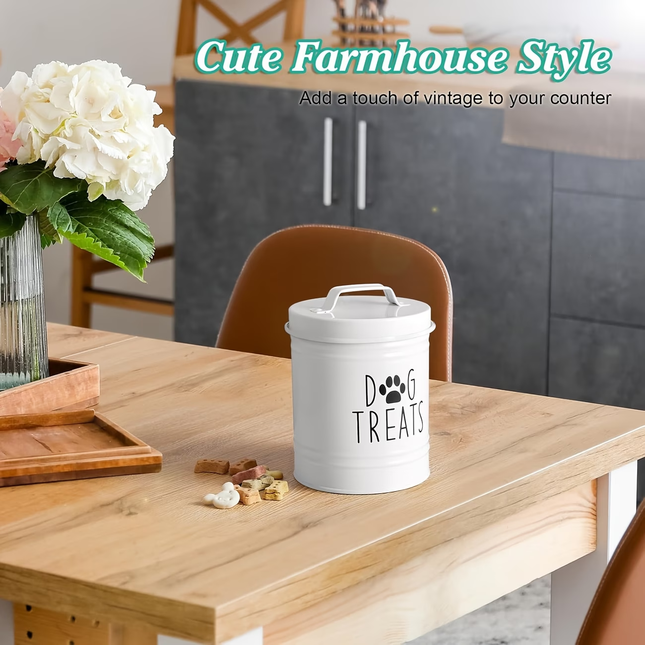 Farmhouse Style Dog Treat Jar, – обзор и цена Food Storage Jars With Lids