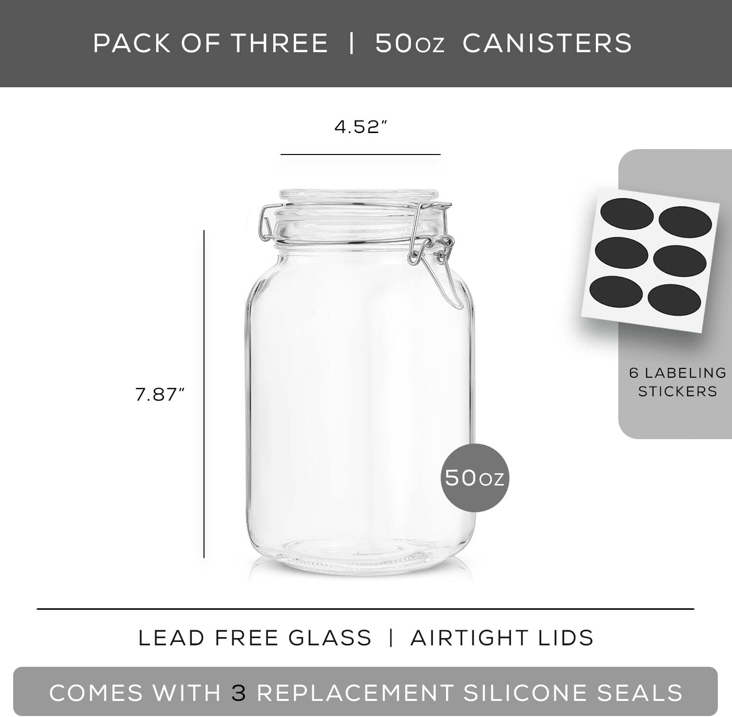 Airtight Glass Jars with Lids  – обзор и цена Food Storage Glass Containers