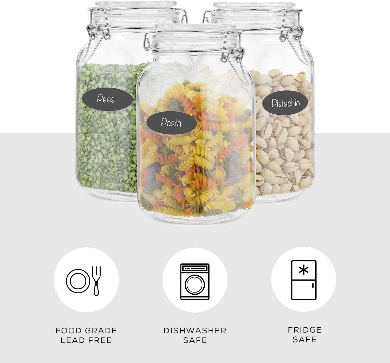 Airtight Glass Jars with Lids  – обзор и цена Food Storage Glass Containers
