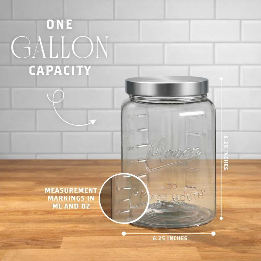 Extra Large    Jar - 1 Gallon  – обзор и цена Food Storage Glass Containers