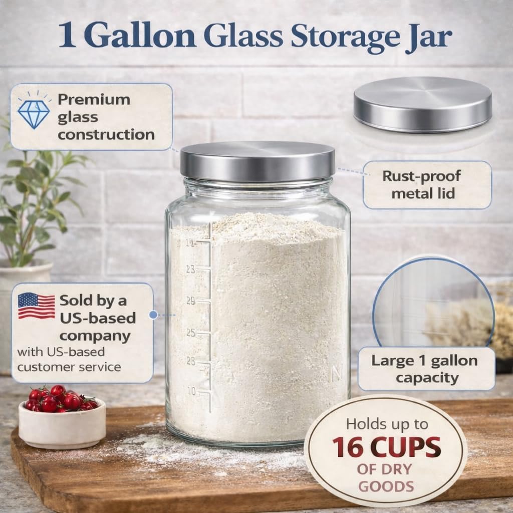 Extra Large    Jar - 1 Gallon  – обзор и цена Food Storage Glass Containers