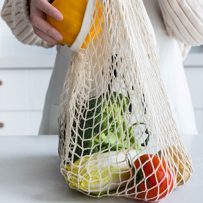 Foldable Cotton Mesh Shopping  – обзор и цена Produce Bag Reusable Mesh