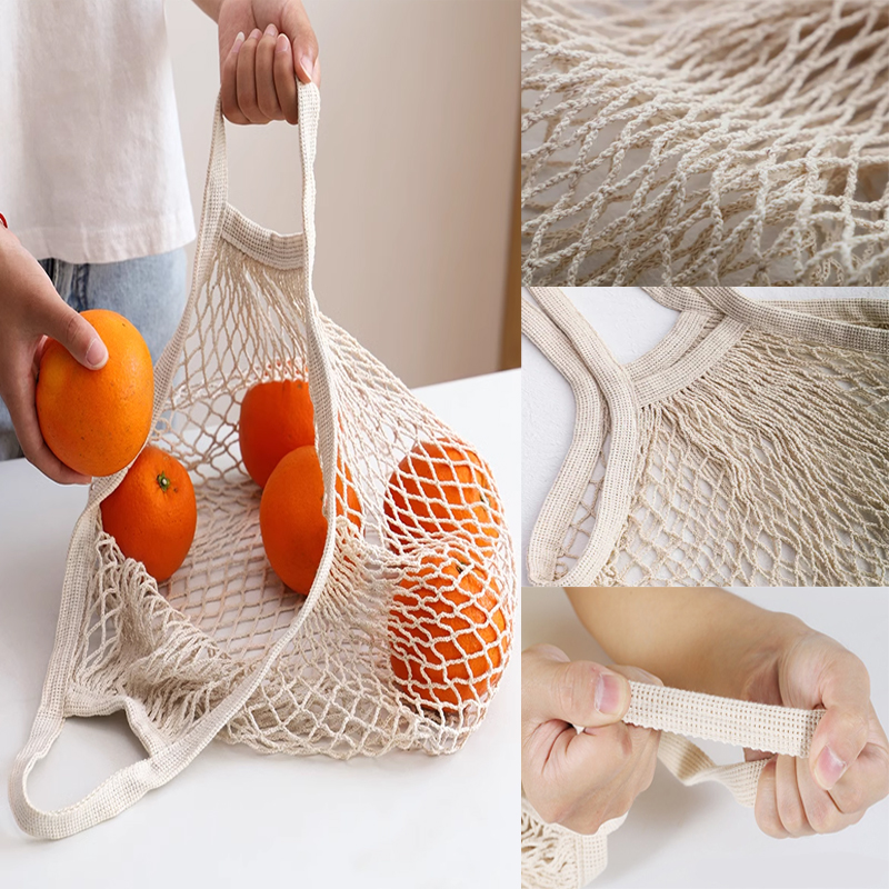 Foldable Cotton Mesh Shopping  – обзор и цена Produce Bag Reusable Mesh