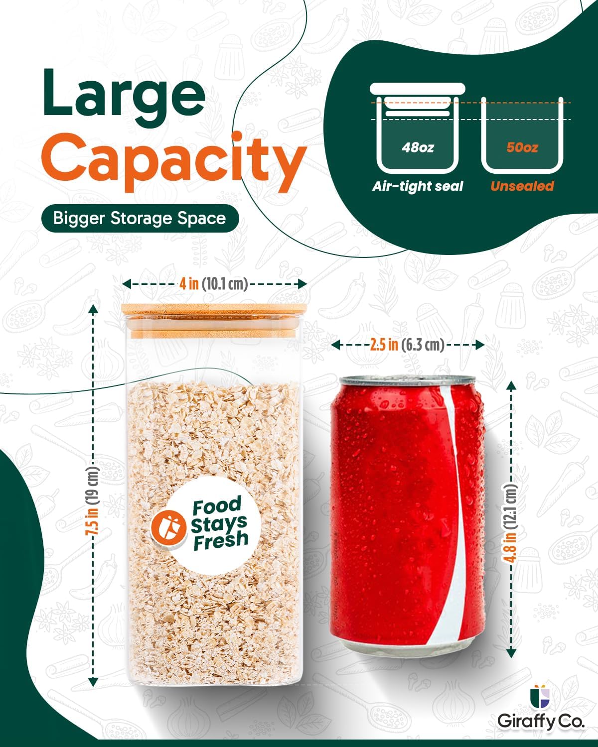 Glass Food Storage Jars with A – обзор и цена Food Storage Glass Containers