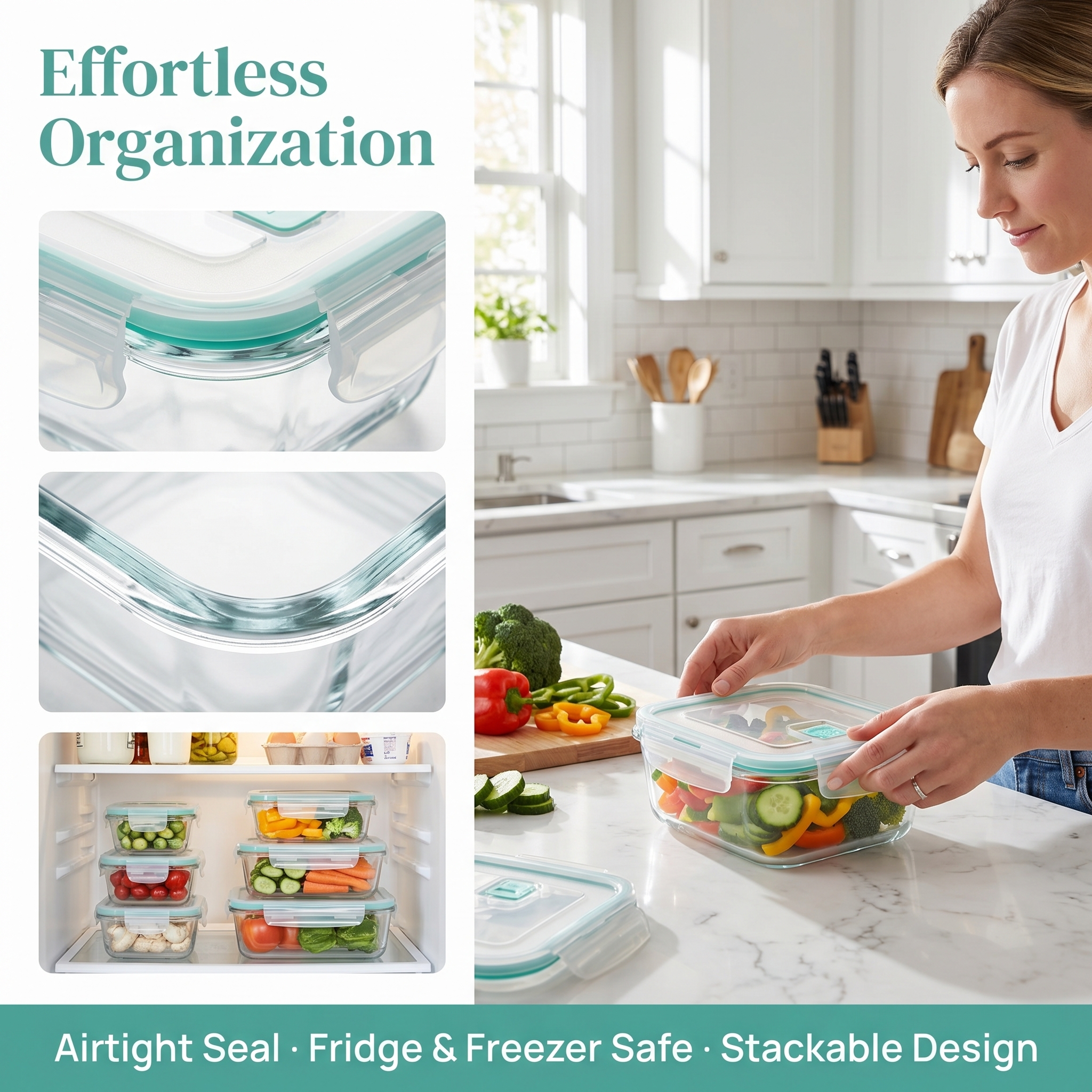 A set of 8 food storage contai – обзор и цена Food Storage Glass Containers
