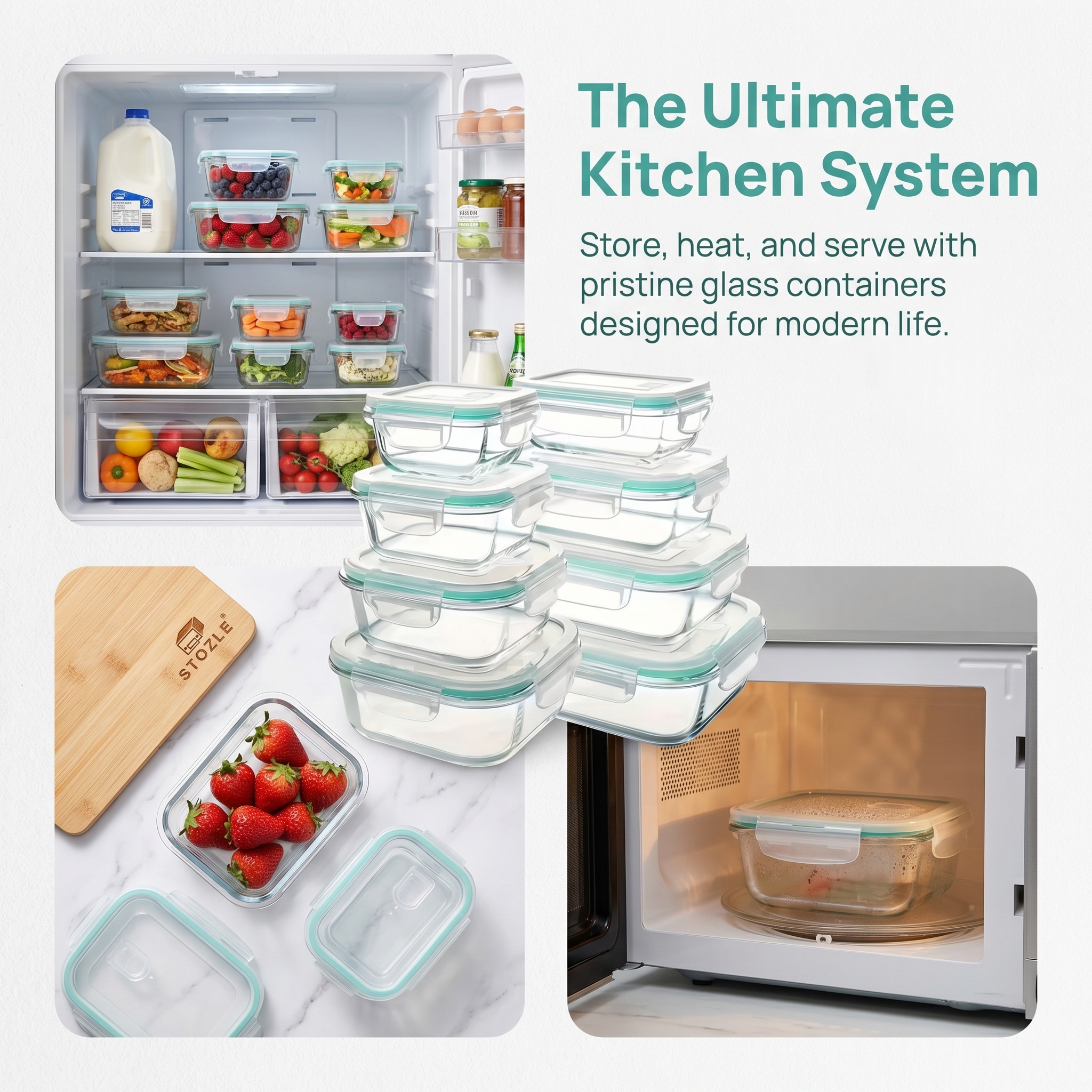 A set of 8 food storage contai – обзор и цена Food Storage Glass Containers