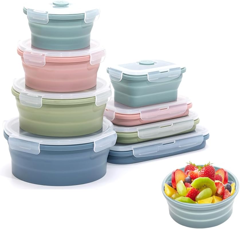 Collapsible Silicone Food Stor – обзор и цена Food Storage Kits