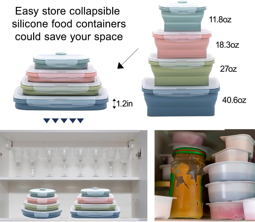 Collapsible Silicone Food Stor – обзор и цена Food Storage Kits