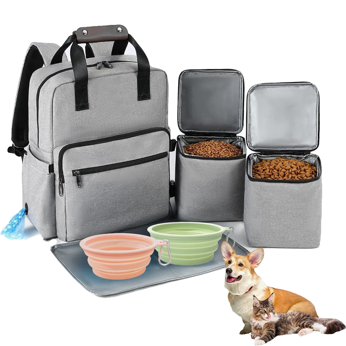 4 Set Dog Travel Bag Multi-Fun – обзор и цена Food Storage Zipper