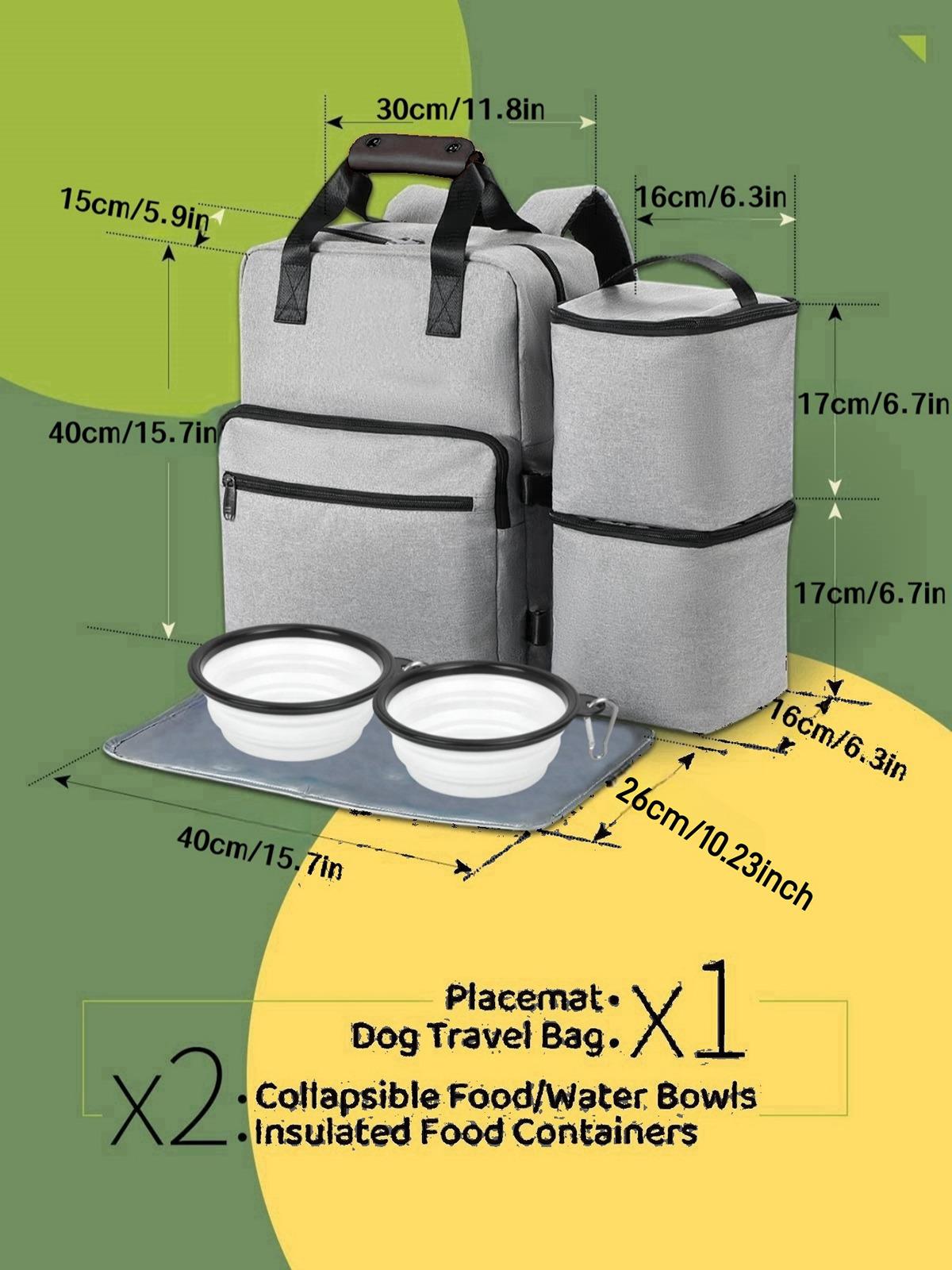 4 Set Dog Travel Bag Multi-Fun – обзор и цена Food Storage Zipper