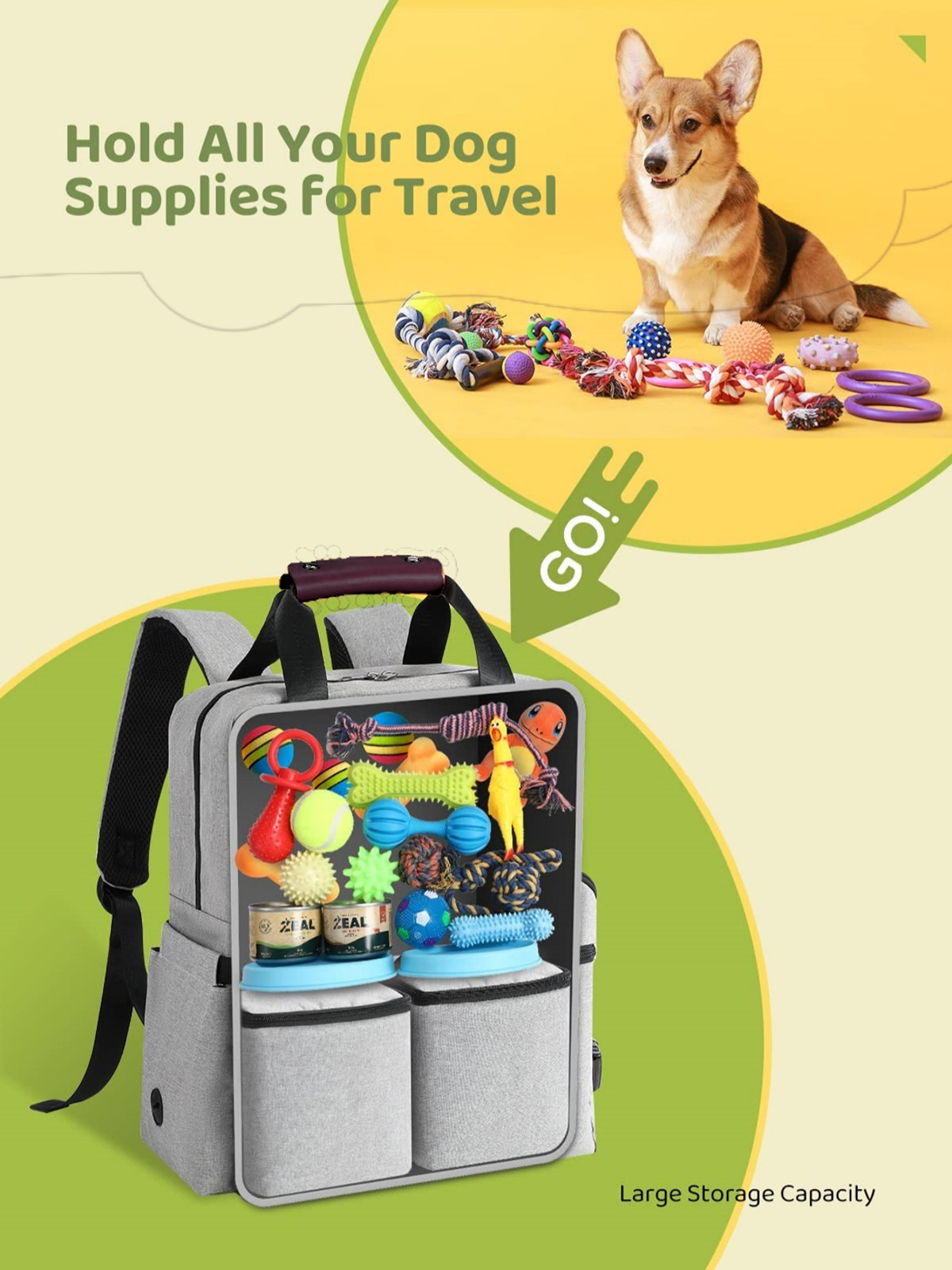 4 Set Dog Travel Bag Multi-Fun – обзор и цена Food Storage Zipper