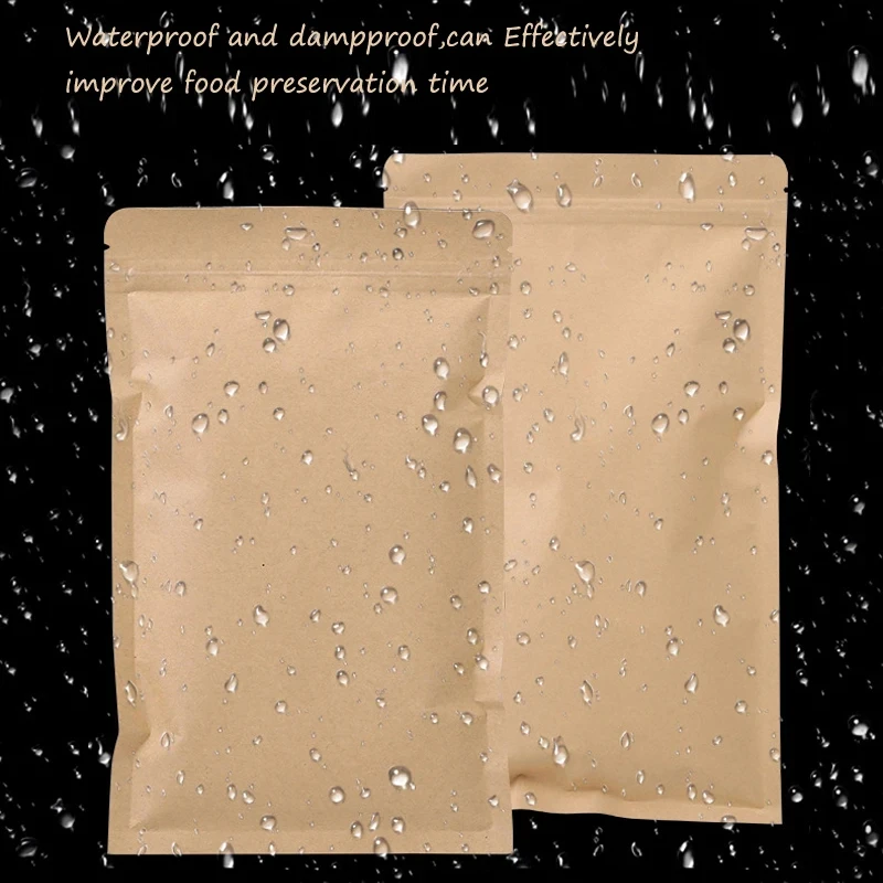 100PCS Brown Kraft Paper Zippe – обзор и цена Food Storage Zipper