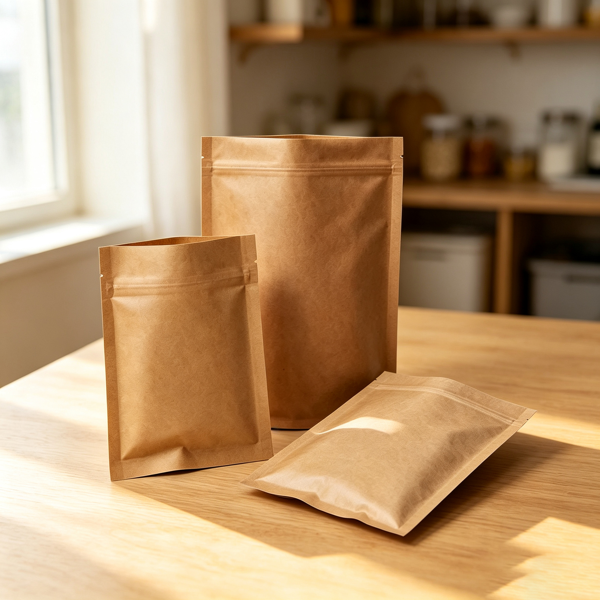 100PCS Brown Kraft Paper Zippe – обзор и цена Food Storage Zipper