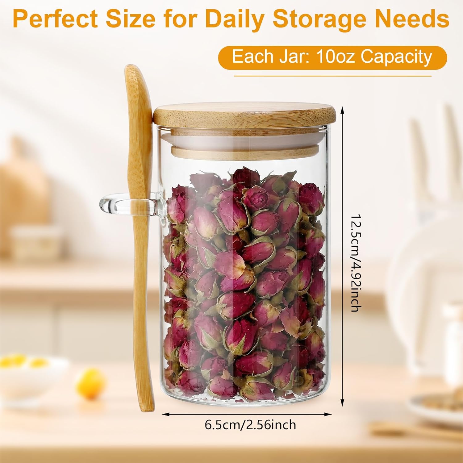 10 Pack Glass Jars with Bamboo – обзор и цена Food Storage Glass Containers