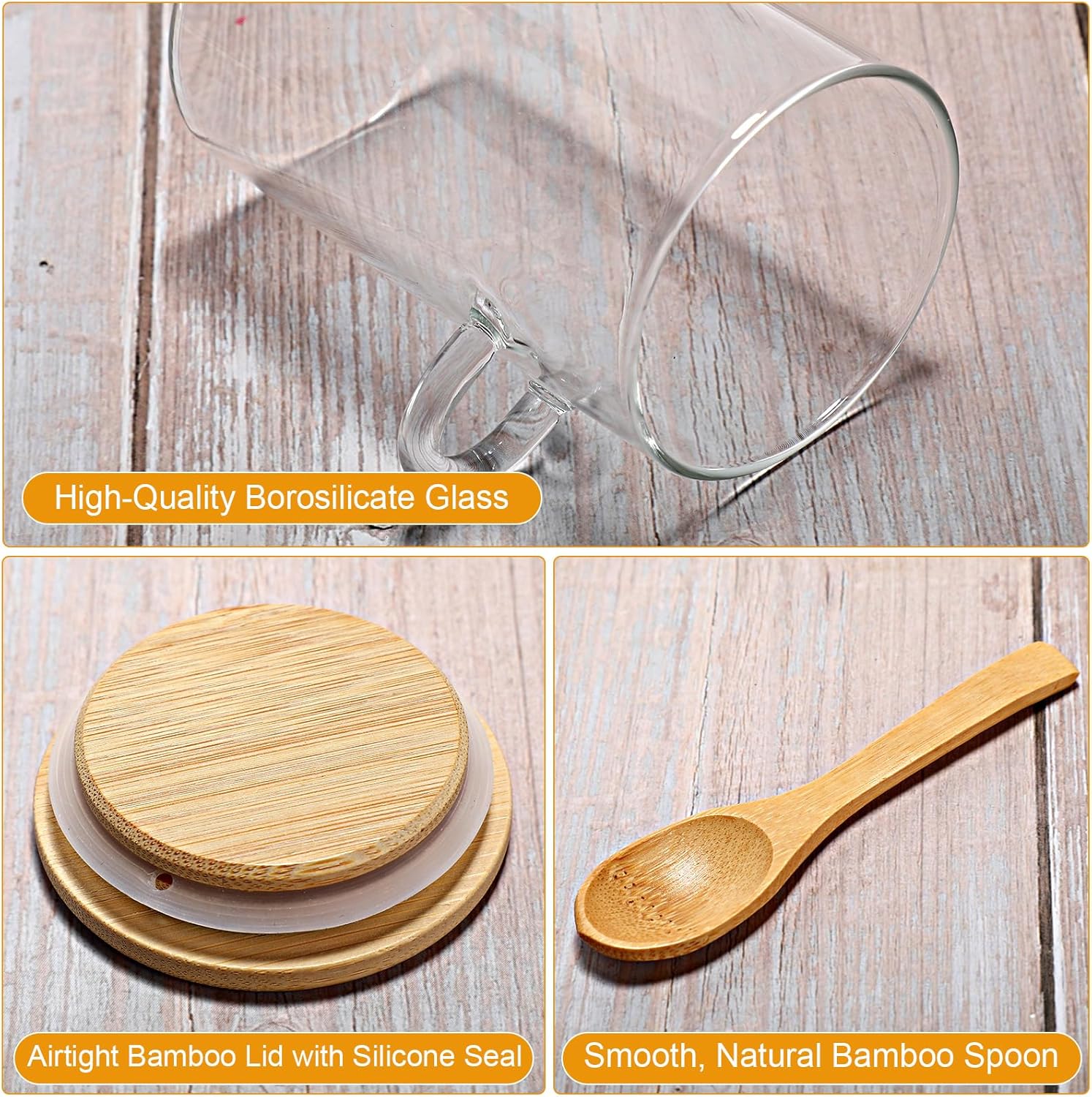 10 Pack Glass Jars with Bamboo – обзор и цена Food Storage Glass Containers
