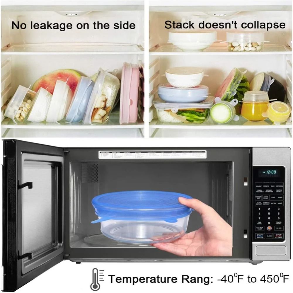 6PCS Useful Reusable Fresh-kee – обзор и цена Silicone Stretch Lid