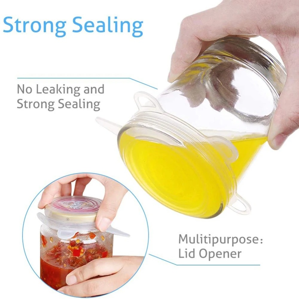 6PCS Useful Reusable Fresh-kee – обзор и цена Silicone Stretch Lid