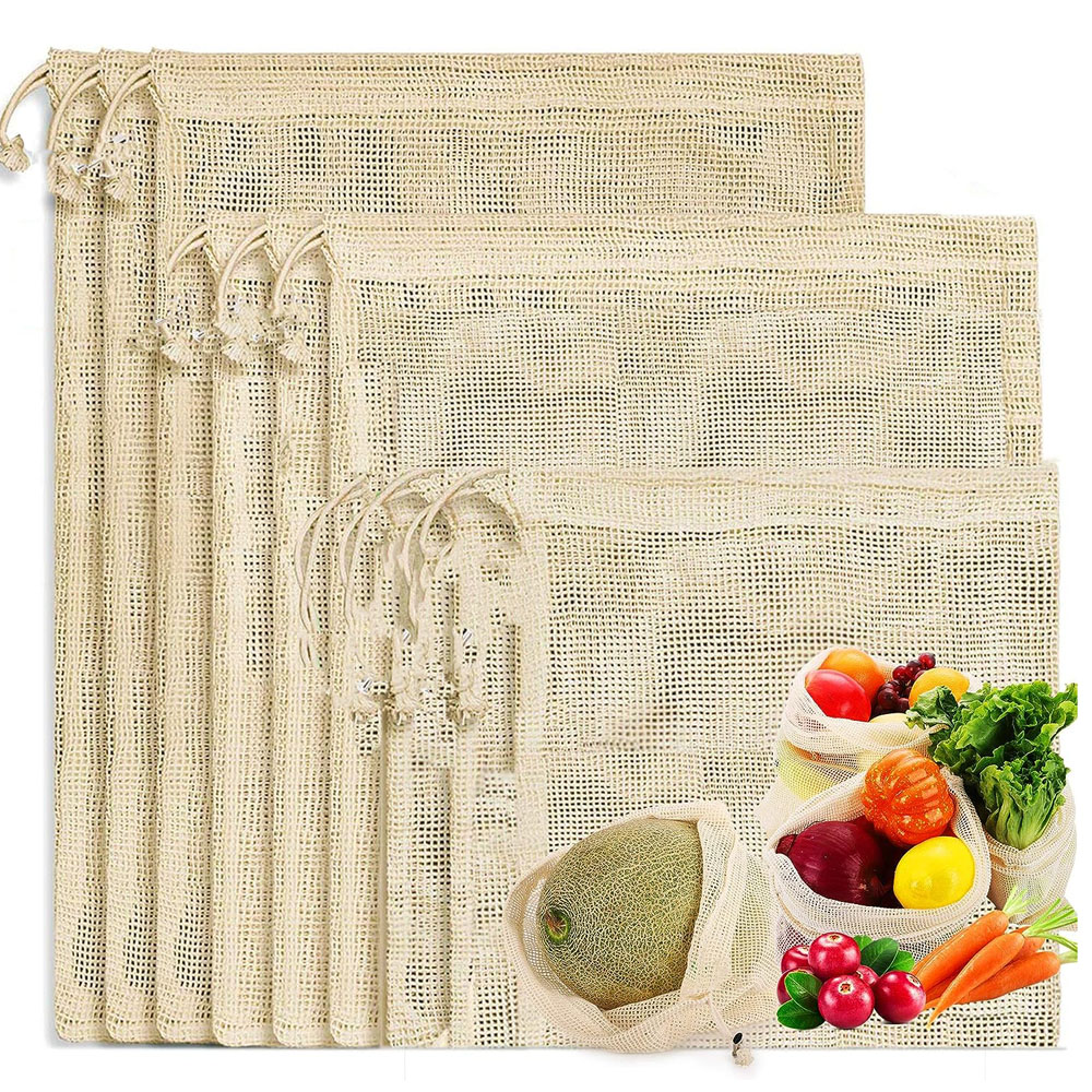 3pcs Reusable Cotton Mesh Prod – обзор и цена Produce Bag Reusable Mesh