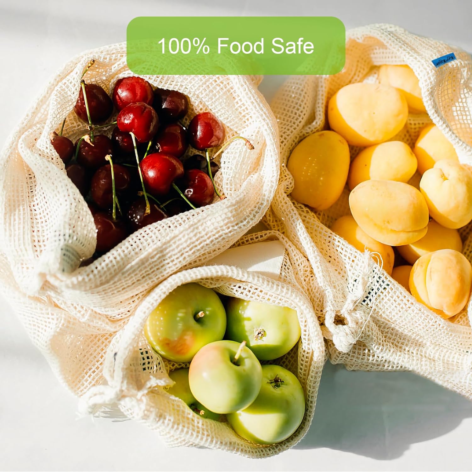 3pcs Reusable Cotton Mesh Prod – обзор и цена Produce Bag Reusable Mesh