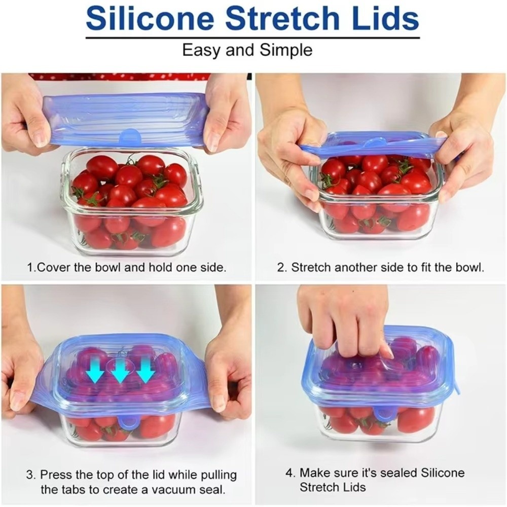 6PCS Useful Reusable Fresh-kee – обзор и цена Silicone Stretch Lid