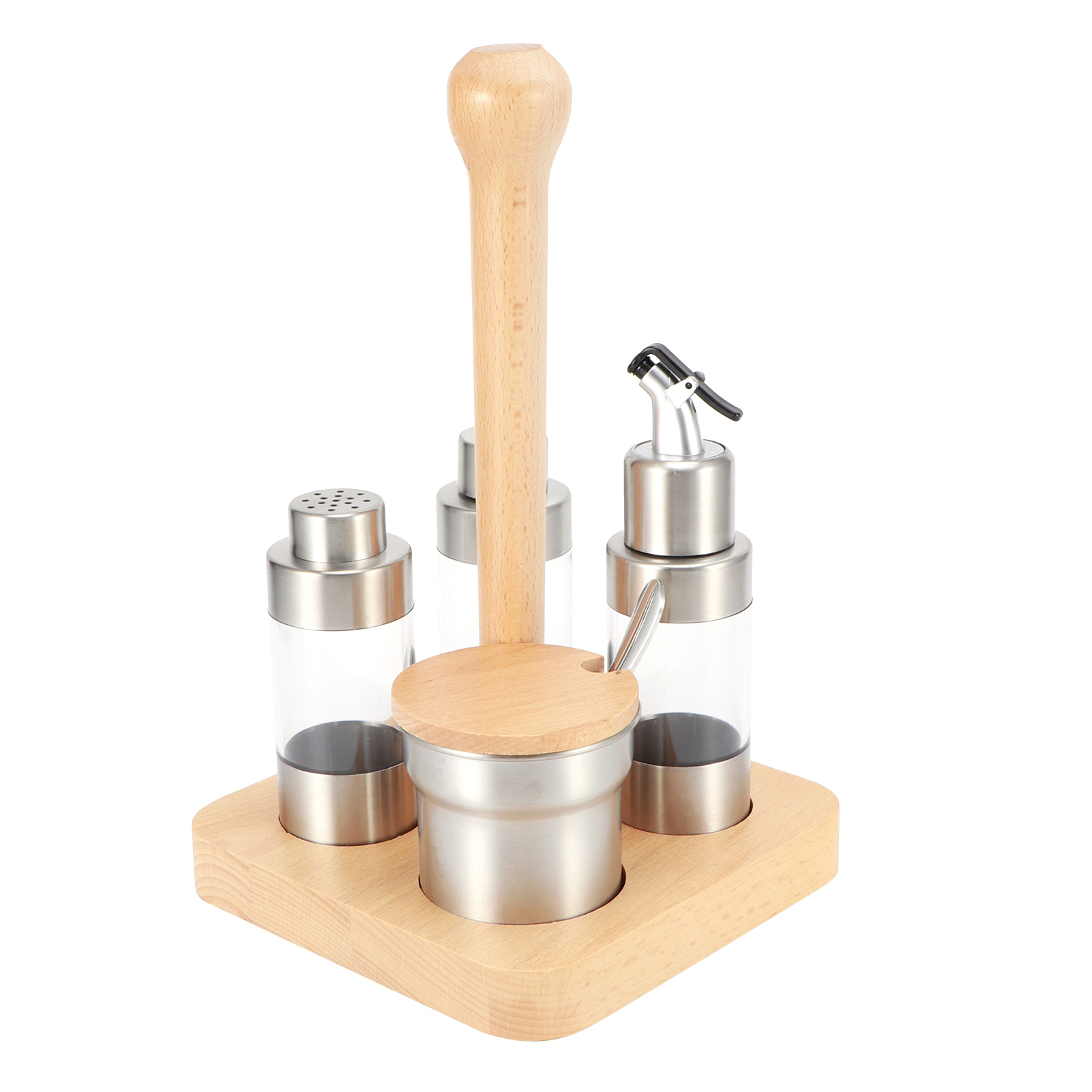 Wood Condiment Set Multi‑Funct – обзор и цена Herb Keeper Container