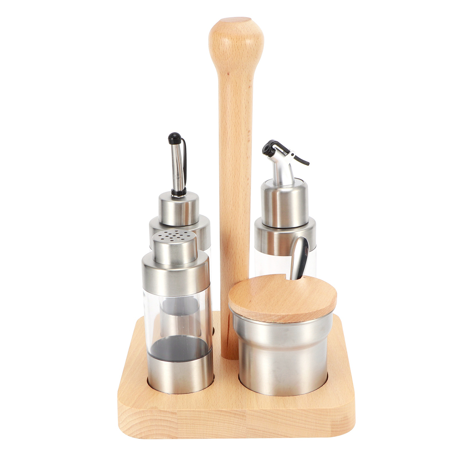 Wood Condiment Set Multi‑Funct – обзор и цена Herb Keeper Container