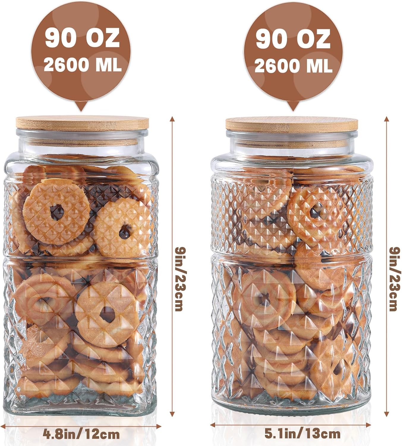 0.7Gallon/2600ml Glass Cookie  – обзор и цена Food Storage Glass Containers