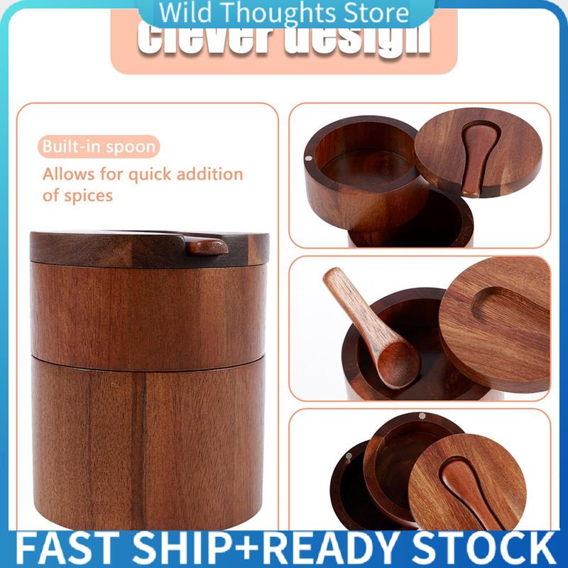 Wooden Salt Shaker, 2-Tier Spi – обзор и цена Herb Keeper Container