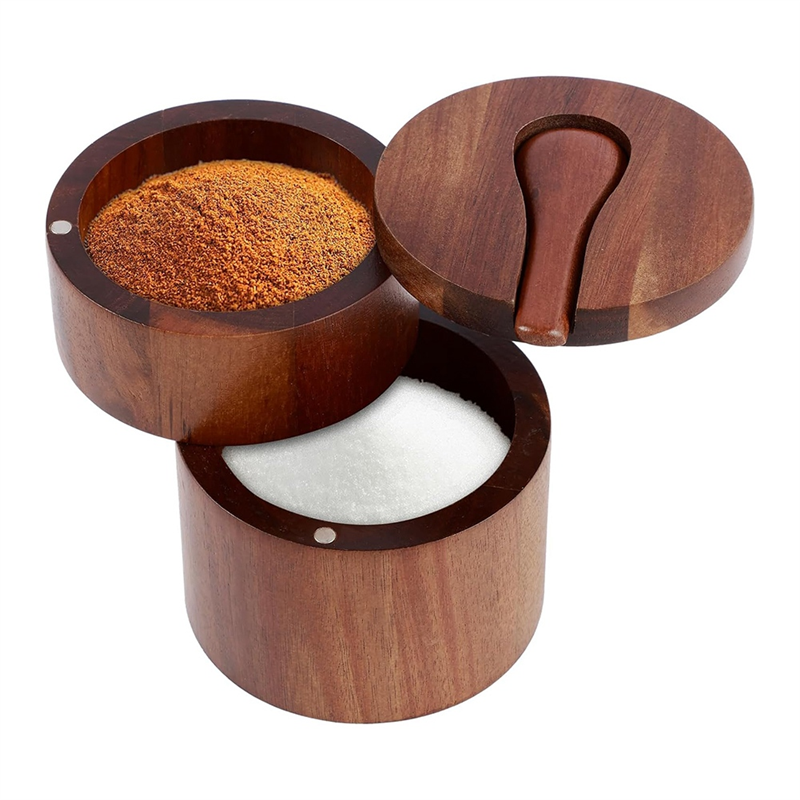 Wooden Salt Shaker, 2-Tier Spi – обзор и цена Herb Keeper Container