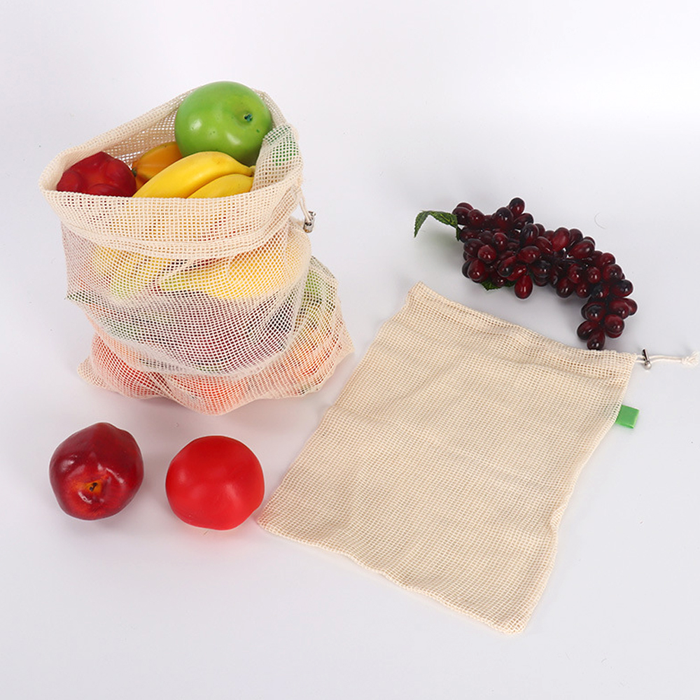 3Pcs Reusable Cotton Mesh Prod – обзор и цена Produce Bag Reusable Mesh