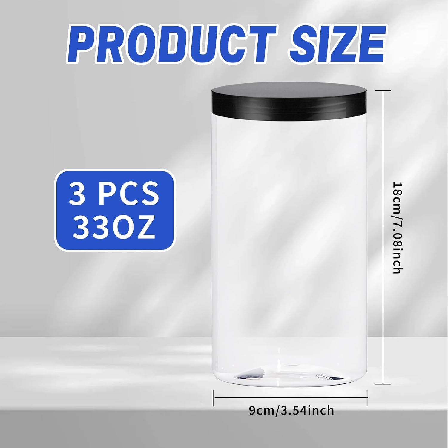 33oz Clear Plastic Jars with L – обзор и цена Food Storage Jars With Lids