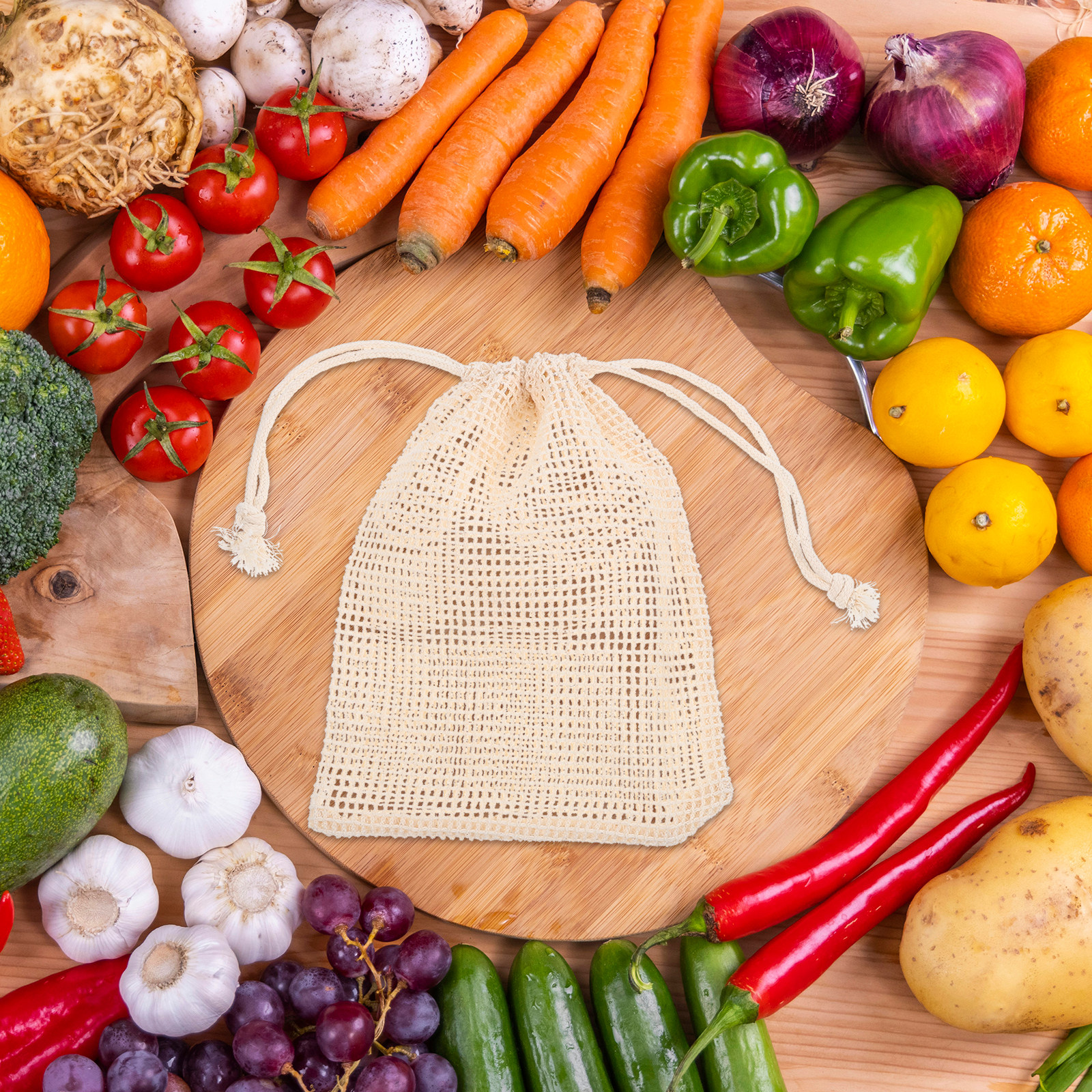 6Pcs Cotton Mesh Vegetable Sto – обзор и цена Produce Bag Reusable Mesh