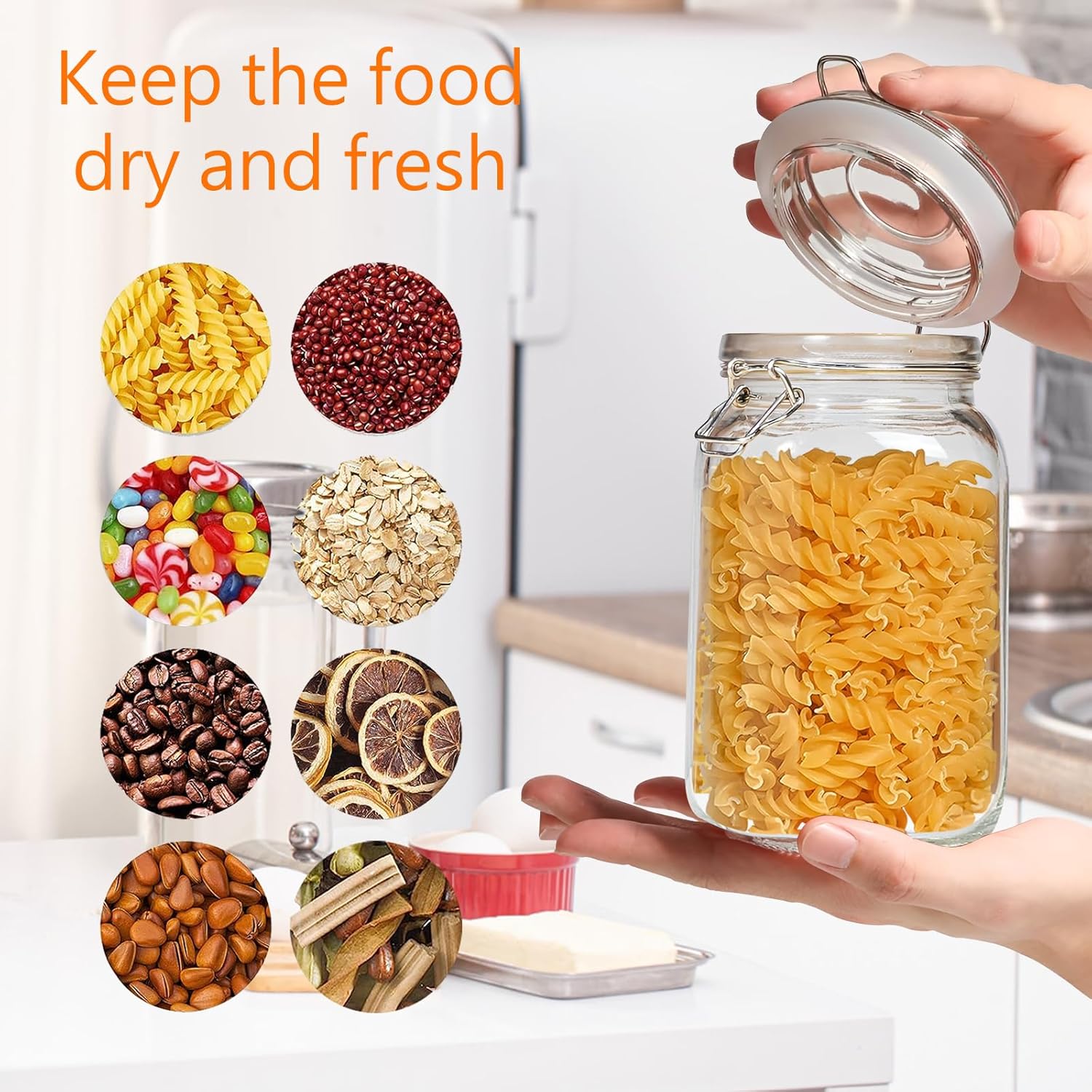 Clear Food Storage Jars 50oz S – обзор и цена Food Storage Organization