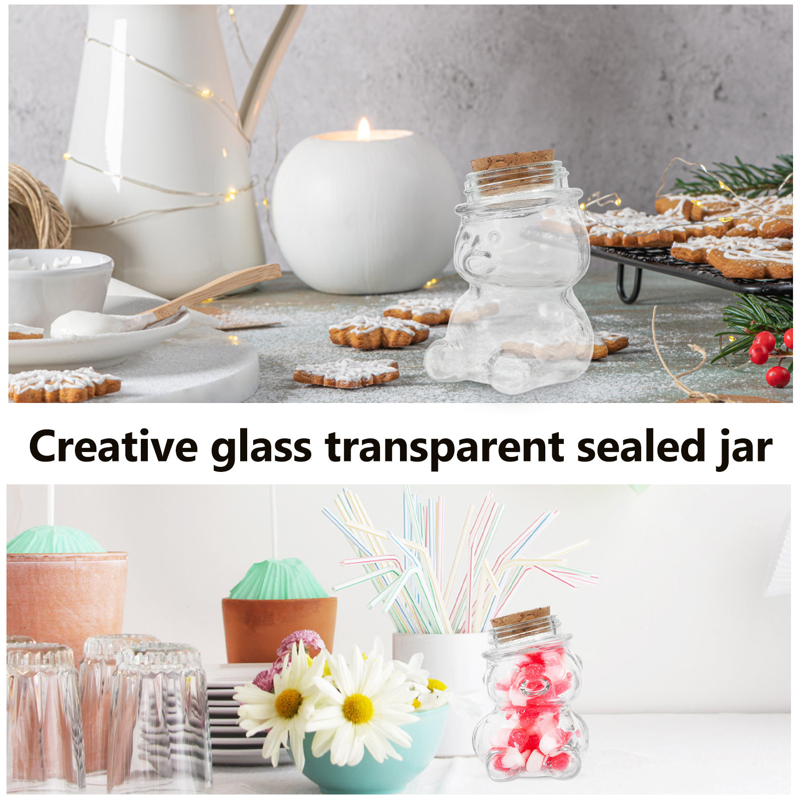 4Pcs Glass Candy Jar Set Trans – обзор и цена Food Storage Glass Containers